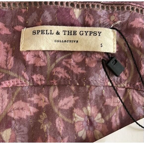 Spell & The Gypsy Collective Dahlia Playsuit Romper in Mulberry Purple – Size Sm - Picture 9 of 12